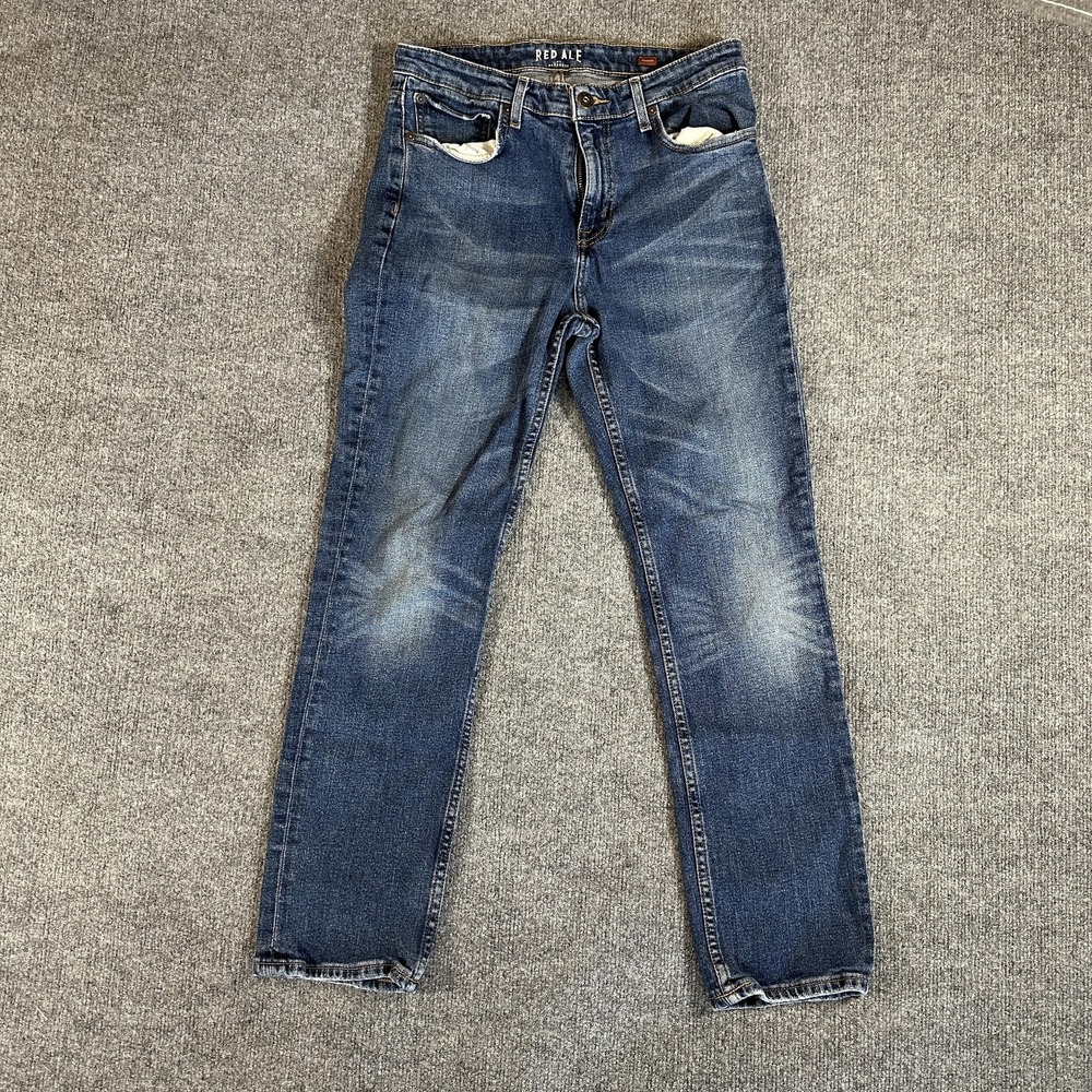 Red Ale By Alesbury Jeans Mens 31x30 Medium Blue Regular Fit Straight Leg Denim